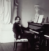 Ferruccio Busoni in Weimar 1901, Foto: Louis Held Weimar, Archiv Reinhard Ermen